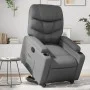 Sillón reclinable elevable cuero artificial gris de , Sillones - Ref: Foro24-3204661, Precio: 289,58 €, Descuento: %
