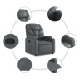 Sillón reclinable elevable cuero artificial gris de , Sillones - Ref: Foro24-3204661, Precio: 278,08 €, Descuento: %