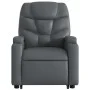 Sillón reclinable elevable cuero artificial gris de , Sillones - Ref: Foro24-3204661, Precio: 289,58 €, Descuento: %