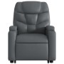 Sillón reclinable elevable cuero artificial gris de , Sillones - Ref: Foro24-3204661, Precio: 278,08 €, Descuento: %