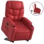 Sillón reclinable elevable cuero artificial rojo de , Sillones - Ref: Foro24-3204663, Precio: 327,09 €, Descuento: %