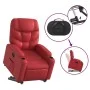 Sillón reclinable elevable cuero artificial rojo de , Sillones - Ref: Foro24-3204663, Precio: 327,09 €, Descuento: %