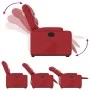 Sillón reclinable elevable cuero artificial rojo de , Sillones - Ref: Foro24-3204663, Precio: 327,09 €, Descuento: %