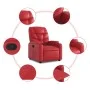 Sillón reclinable elevable cuero artificial rojo de , Sillones - Ref: Foro24-3204663, Precio: 327,09 €, Descuento: %