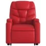 Sillón reclinable elevable cuero artificial rojo de , Sillones - Ref: Foro24-3204663, Precio: 327,09 €, Descuento: %