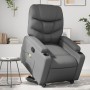 Sillón reclinable de masaje de pie cuero artificial gris de , Sillones - Ref: Foro24-3204668, Precio: 287,88 €, Descuento: %