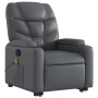 Sillón reclinable de masaje de pie cuero artificial gris de , Sillones - Ref: Foro24-3204668, Precio: 287,88 €, Descuento: %