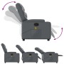 Sillón reclinable de masaje de pie cuero artificial gris de , Sillones - Ref: Foro24-3204668, Precio: 287,88 €, Descuento: %