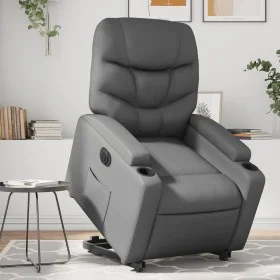 Gray Faux Leather Power Lift Recliner by , Armchairs - Ref: Foro24-3204675, Price: 341,23 €, Discount: %