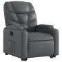 Sillón reclinable elevable eléctrico de cuero sintético gris de , Sillones - Ref: Foro24-3204675, Precio: 321,70 €, Descuento: %