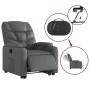 Sillón reclinable elevable eléctrico de cuero sintético gris de , Sillones - Ref: Foro24-3204675, Precio: 341,23 €, Descuento: %