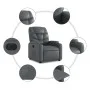 Sillón reclinable elevable eléctrico de cuero sintético gris de , Sillones - Ref: Foro24-3204675, Precio: 341,23 €, Descuento: %