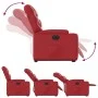 Sillón elevable eléctrico cuero artificial rojo de , Sillones - Ref: Foro24-3204677, Precio: 376,77 €, Descuento: %