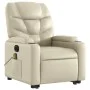 Sillón de masaje elevable eléctrico cuero sintético crema de , Sillones - Ref: Foro24-3204680, Precio: 365,67 €, Descuento: %