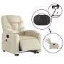 Sillón de masaje elevable eléctrico cuero sintético crema de , Sillones - Ref: Foro24-3204680, Precio: 365,67 €, Descuento: %