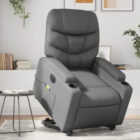Sillón de masaje elevable eléctrico cuero sintético gris de , Sillones - Ref: Foro24-3204682, Precio: 352,65 €, Descuento: %