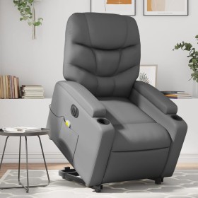 Sillón de masaje elevable eléctrico cuero sintético gris de , Sillones - Ref: Foro24-3204682, Precio: 331,01 €, Descuento: %