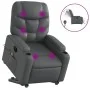 Sillón de masaje elevable eléctrico cuero sintético gris de , Sillones - Ref: Foro24-3204682, Precio: 352,65 €, Descuento: %