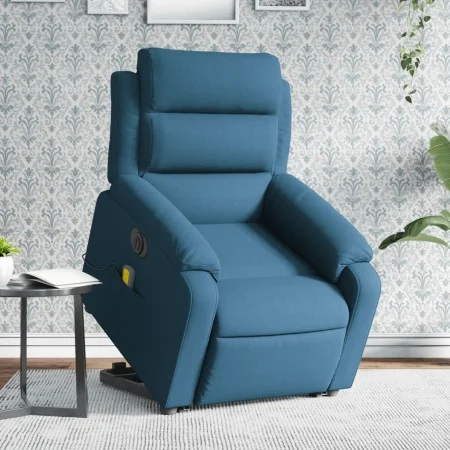 Sillón reclinable de masaje eléctrico elevable terciopelo azul de , Sillones - Ref: Foro24-3205135, Precio: 383,81 €, Descuen...