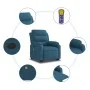 Sillón reclinable de masaje eléctrico elevable terciopelo azul de , Sillones - Ref: Foro24-3205135, Precio: 383,81 €, Descuen...