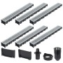 Canales de drenaje 6 unidades acero galvanizado 6 m de vidaXL, Desagües - Ref: Foro24-142879, Precio: 142,82 €, Descuento: %