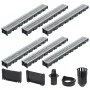 Entwässerungsrinnen 6 Einheiten verzinkter Stahl 6 m von vidaXL, Abflüsse - Ref: Foro24-142879, Preis: 140,12 €, Rabatt: %