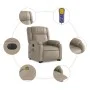 Sillón reclinable de masaje eléctrico cuero sintético capuchino de , Sillones - Ref: Foro24-3205177, Precio: 384,54 €, Descue...