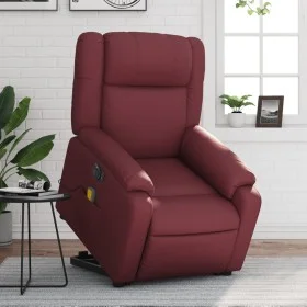 Electric lifting massage chair red artificial leather by , Armchairs - Ref: Foro24-3205175, Price: 356,37 €, Discount: %