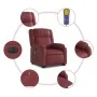 Sillón de masaje elevable eléctrico cuero artificial rojo tinto de , Sillones - Ref: Foro24-3205175, Precio: 356,37 €, Descue...