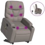 Sillón reclinable de masaje elevable tela gris taupé de , Sillones - Ref: Foro24-3204616, Precio: 295,14 €, Descuento: %