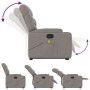 Sillón reclinable de masaje elevable tela gris taupé de , Sillones - Ref: Foro24-3204616, Precio: 295,14 €, Descuento: %