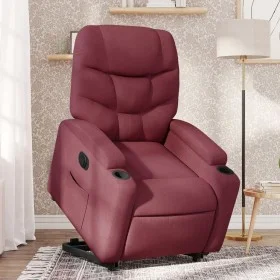 Sillón eléctrico reclinable elevable de tela rojo tinto de , Sillones - Ref: Foro24-3204623, Precio: 359,26 €, Descuento: %