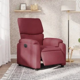 Sillón reclinable eléctrico tela rojo tinto de , Sillones - Ref: Foro24-3204803, Precio: 246,62 €, Descuento: %