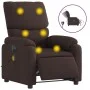 Sillón reclinable de masaje eléctrico tela marrón oscuro de , Sillones - Ref: Foro24-3204817, Precio: 303,29 €, Descuento: %