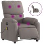 Sillón reclinable de masaje eléctrico tela gris taupe de , Sillones - Ref: Foro24-3204820, Precio: 295,34 €, Descuento: %