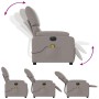 Sillón reclinable de masaje eléctrico tela gris taupe de , Sillones - Ref: Foro24-3204820, Precio: 295,34 €, Descuento: %