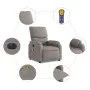 Sillón reclinable de masaje eléctrico tela gris taupe de , Sillones - Ref: Foro24-3204820, Precio: 301,47 €, Descuento: %