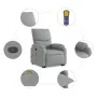 Sillón de masaje reclinable de pie de tela gris claro de , Sillones - Ref: Foro24-3204836, Precio: 287,38 €, Descuento: %