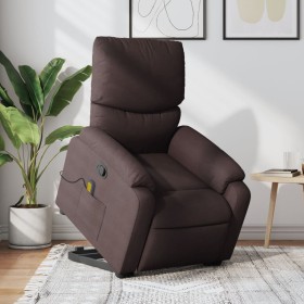 Silla de masaje reclinable de pie de tela marrón oscuro de , Sillones - Ref: Foro24-3204841, Precio: 317,24 €, Descuento: %