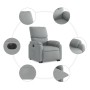 Sillón eléctrico reclinable elevable de tela gris claro de , Sillones - Ref: Foro24-3204848, Precio: 316,83 €, Descuento: %