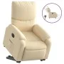 Sillón eléctrico reclinable elevable de tela color crema de , Sillones - Ref: Foro24-3204857, Precio: 332,11 €, Descuento: %