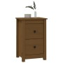 Mesitas de noche 2 uds madera de pino marrón miel 40x35x61,5 cm de vidaXL, Mesitas de noche - Ref: Foro24-820953, Precio: 88,...