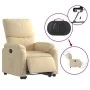 Sillón eléctrico reclinable elevable de tela color crema de , Sillones - Ref: Foro24-3204857, Precio: 332,11 €, Descuento: %