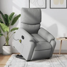 Sillón de masaje eléctrico reclinable elevable tela gris claro de , Sillones - Ref: Foro24-3204860, Precio: 337,69 €, Descuen...