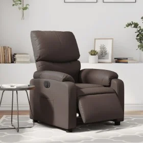 Sillón reclinable eléctrico de cuero sintético marrón de , Sillones - Ref: Foro24-3204874, Precio: 292,41 €, Descuento: %