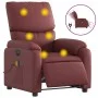 Sillón masaje reclinable eléctrico cuero sintético rojo tinto de , Sillones - Ref: Foro24-3204883, Precio: 251,37 €, Descuent...