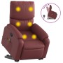 Sillón reclinable de masaje de pie cuero artificial rojo tinto de , Sillones - Ref: Foro24-3204897, Precio: 268,97 €, Descuen...