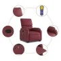 Sillón reclinable de masaje de pie cuero artificial rojo tinto de , Sillones - Ref: Foro24-3204897, Precio: 286,62 €, Descuen...