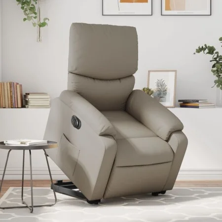 Sillón elevable eléctrico cuero artificial capuchino de , Sillones - Ref: Foro24-3204906, Precio: 376,15 €, Descuento: %
