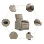 Sillón elevable eléctrico cuero artificial capuchino de , Sillones - Ref: Foro24-3204906, Precio: 376,15 €, Descuento: %